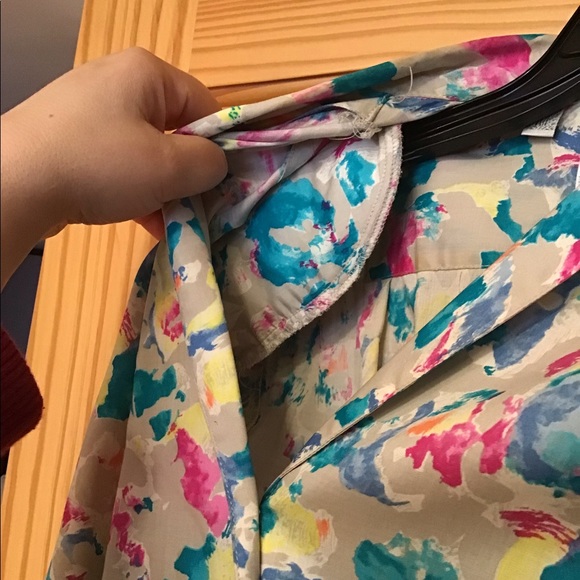 VINTAGE ESPRIT DRESS sz M - 80’s 90’s WATERCOLOR PRINT - Picture 8 of 12